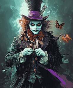 Mad Hatter Wonderland Art Diamond Painting