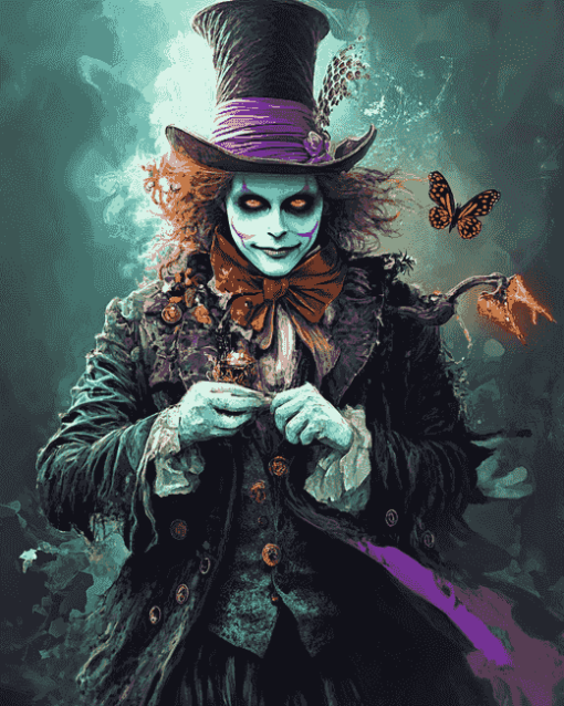 Mad Hatter Wonderland Art Diamond Painting