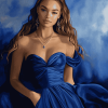 Madison Bailey in Blue Celebrity Diamond Painting