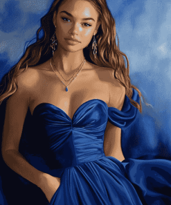 Madison Bailey in Blue Celebrity Diamond Painting