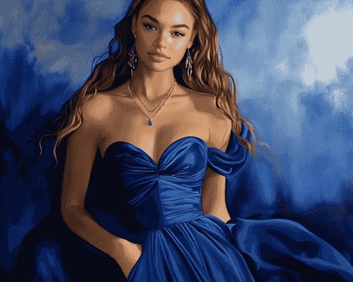 Madison Bailey in Blue Celebrity Diamond Painting