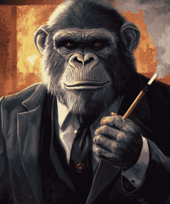 Mafia Monkey Cartoon Diamond Painting