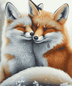 Magical Fox Couple Diamond Painting