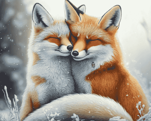 Magical Fox Couple Diamond Painting