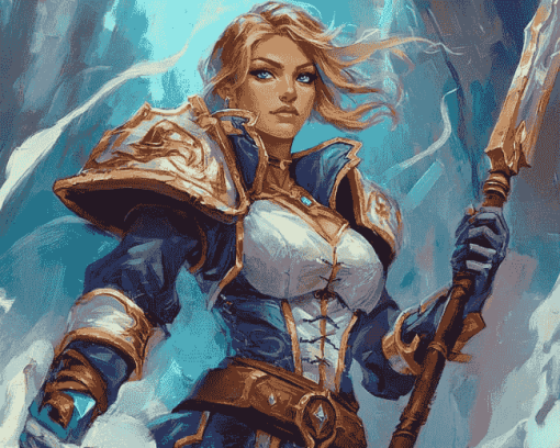 Magical Jaina Proudmoore Warcraft Diamond Painting