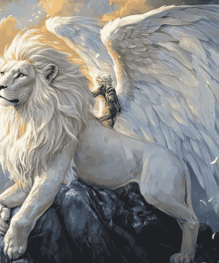 Majestic Angel Lion Diamond Painting