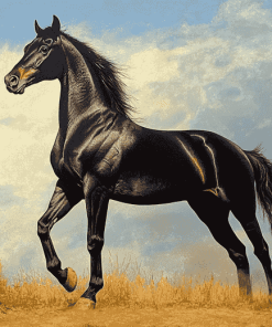 Majestic Black Stallion Diamond Painting