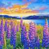 Majestic Lupine Fields Diamond Painting