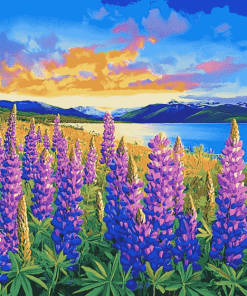 Majestic Lupine Fields Diamond Painting