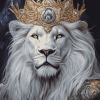 Majestic White Lion Fantasy Diamond Painting