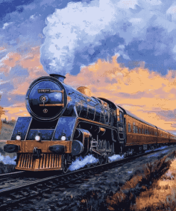 Mallard Steam Engine Diamond Painting