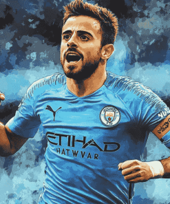 Man City Bernardo Silva Diamond Painting