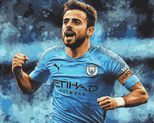 Man City Bernardo Silva Diamond Painting