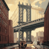 Manhattan Bridge Cityscape Diamond Painting