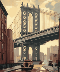 Manhattan Bridge Cityscape Diamond Painting