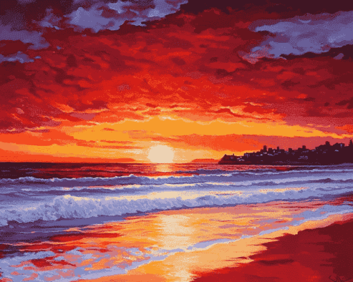 Manly Sunrise Diamond Painting