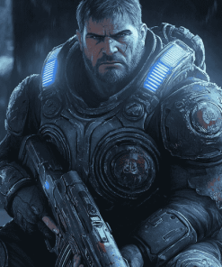 Marcus Fenix Gears Of War Diamond Painting