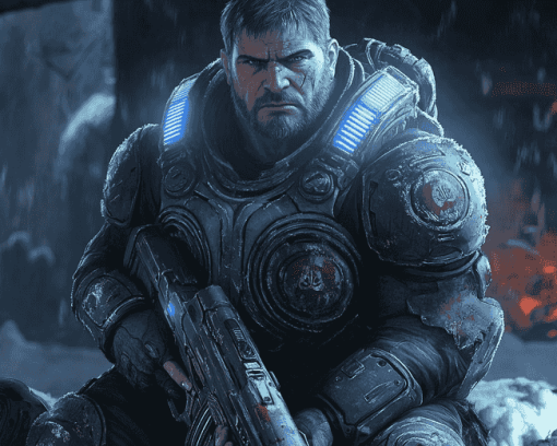 Marcus Fenix Gears Of War Diamond Painting