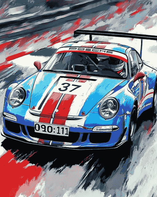 Martini Style Porsche 911 Diamond Painting