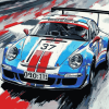 Martini Style Porsche 911 Diamond Painting