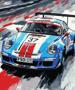 Martini Style Porsche 911 Diamond Painting