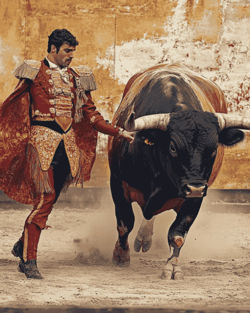 Matador Bullfight Enthralling Scene Diamond Painting