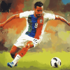 Mauricio Isla Soccer Star Diamond Painting