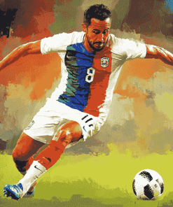 Mauricio Isla Soccer Star Diamond Painting