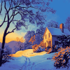 Maxfield Parrish Winter Scenery Diamond Painting