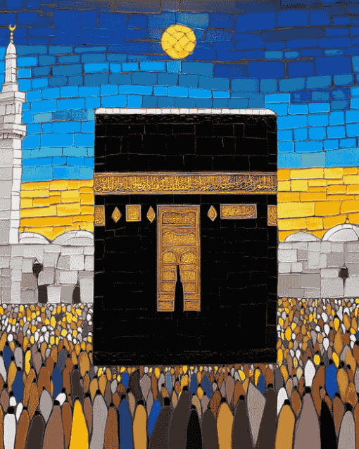 Mecca Black Kaaba Diamond Painting