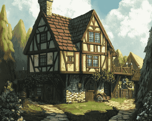 Medieval Inn Adventure Diamond Painting