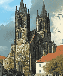 Meissen Cathedral Architecture Diamond Painting