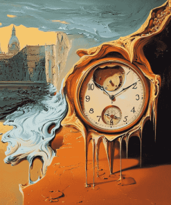 Melting Clocks Abstract Diamond Painting