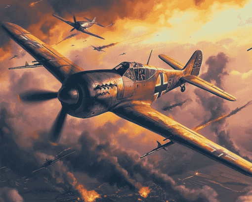 Messerschmitt Bf 109 Aircraft Diamond Painting