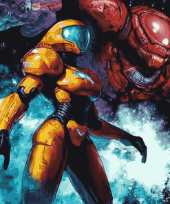 Metroid Samus Video Game Diamond Painting