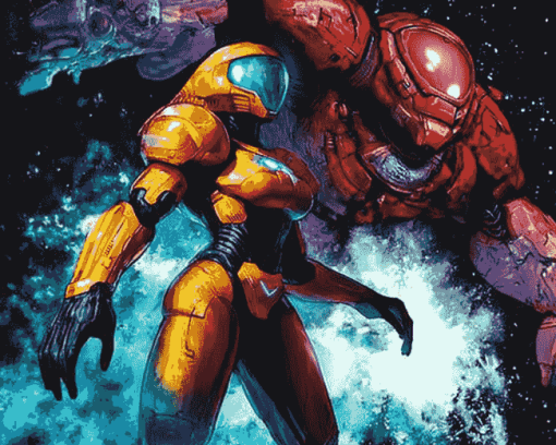 Metroid Samus Video Game Diamond Painting