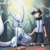 Mewtwo and Ash Pokemon Diamond Painting