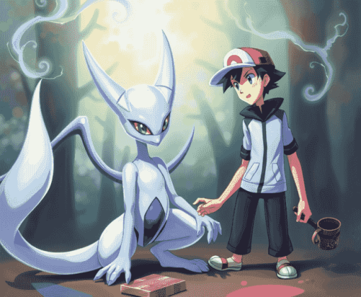 Mewtwo and Ash Pokemon Diamond Painting