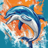 Miami Dolphins Sports Theme Diamond Painting