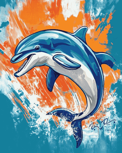 Miami Dolphins Sports Theme Diamond Painting