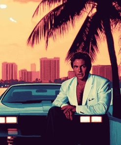 Miami Vice Movie Scene Diamond Painting