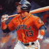 Michael Brantley Baseball Diamond Painting