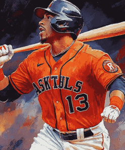 Michael Brantley Baseball Diamond Painting