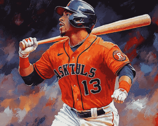 Michael Brantley Baseball Diamond Painting