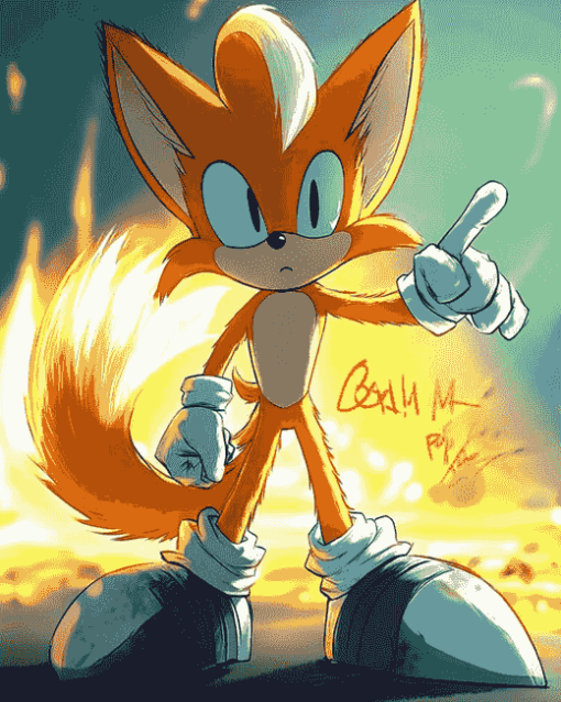 Miles Tails Prower Cartoon Diamond Painting