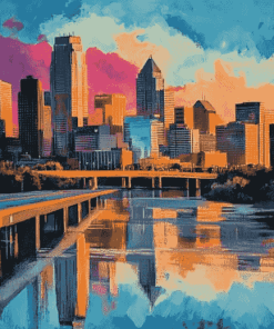 Minneapoli Skyline Buildings Diamond Painting