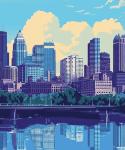 Minneapolis Cityscape Diamond Painting