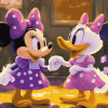 Minnie Mouse and Daisy Duck Cartoon Diamond Painting