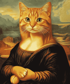 Mona Lisa Cat Diamond Painting