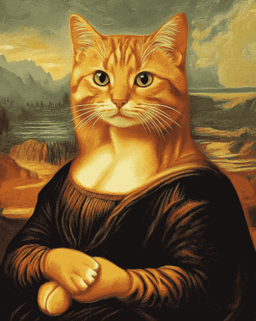 Mona Lisa Cat Diamond Painting